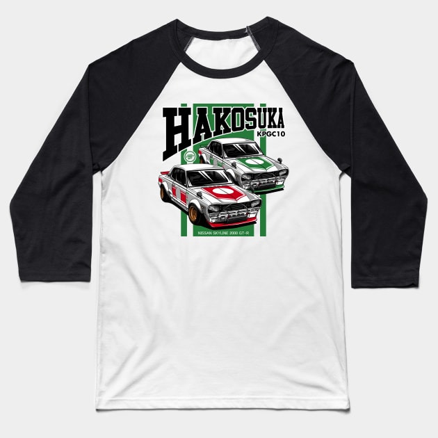 Nissan Skyline 2000 GT-R - PAPAYA STREETART Baseball T-Shirt by papayastreetart